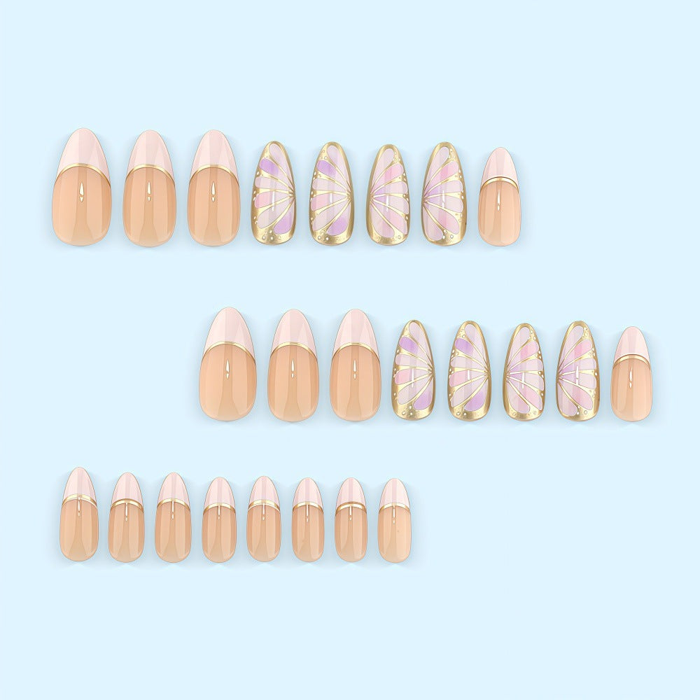 Artificial nail set with elegant geometric design Kalsten