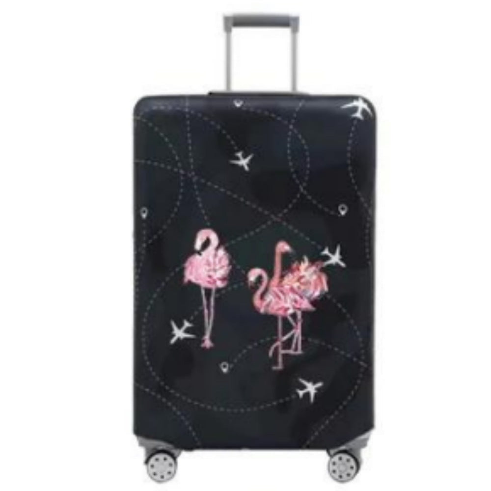 Women's Hard Shell Suitcase with Playful Flamingo Design Kalsten