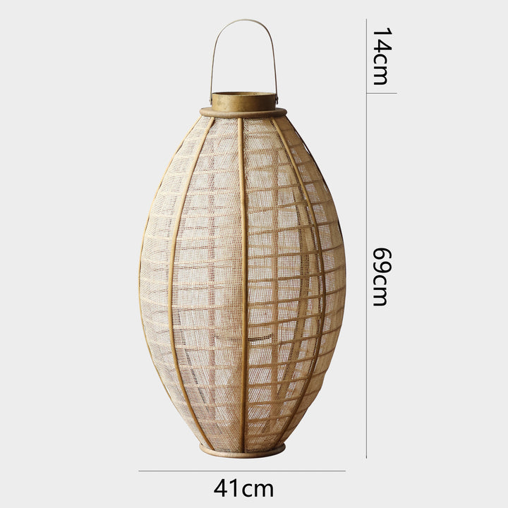 Handcrafted lantern made of natural materials Kalsten