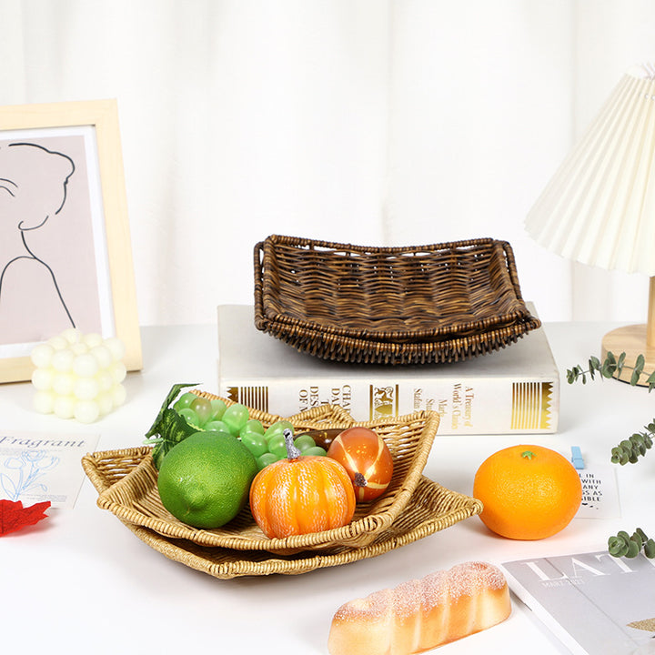 Handcrafted Natural Woven Tray Kalsten