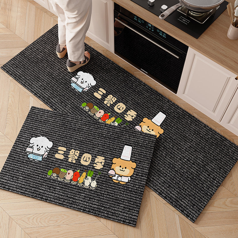 Cartoon-Themed Anti-Fatigue Kitchen Mat