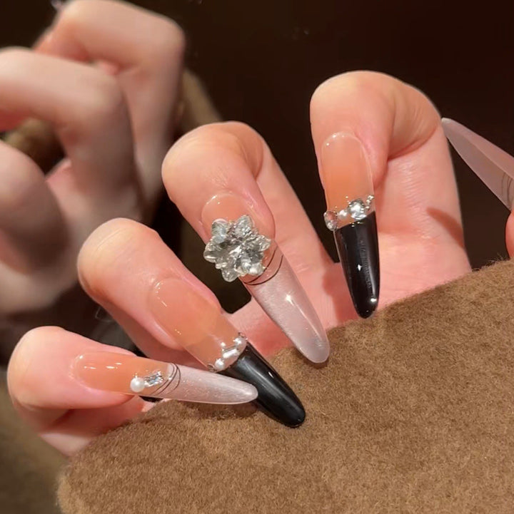 Premium Rhinestone-Embellished Press-On Nail Extensions Kalsten