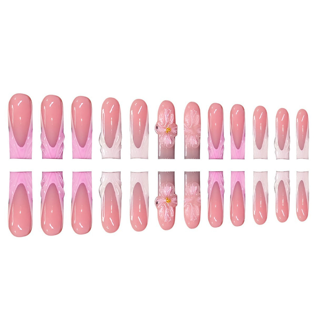 3D Floral Design Press-On Nails Kalsten
