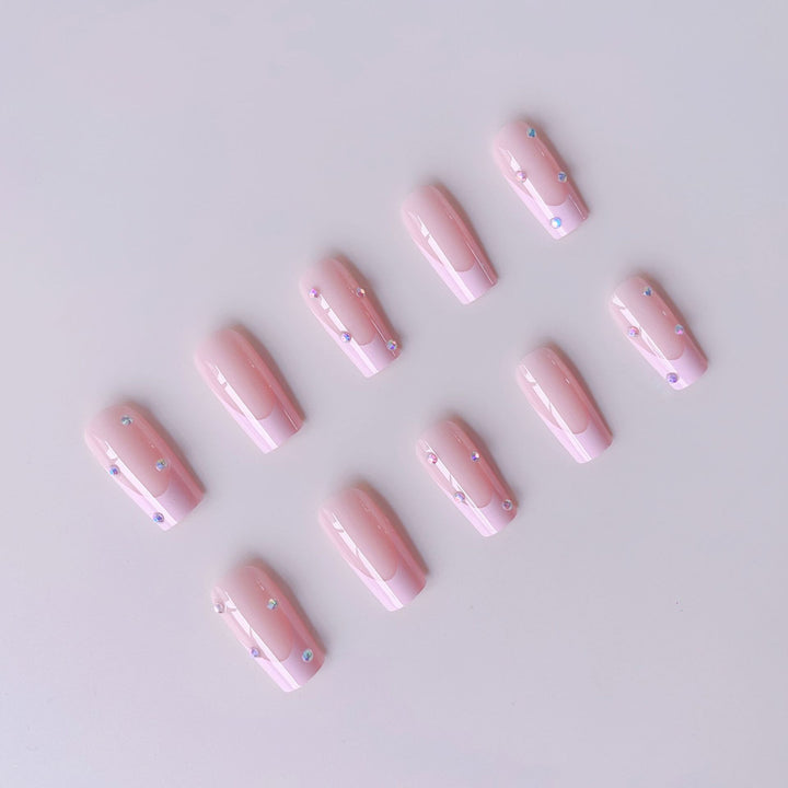 Artificial nail set with glitter and stylish accents Kalsten