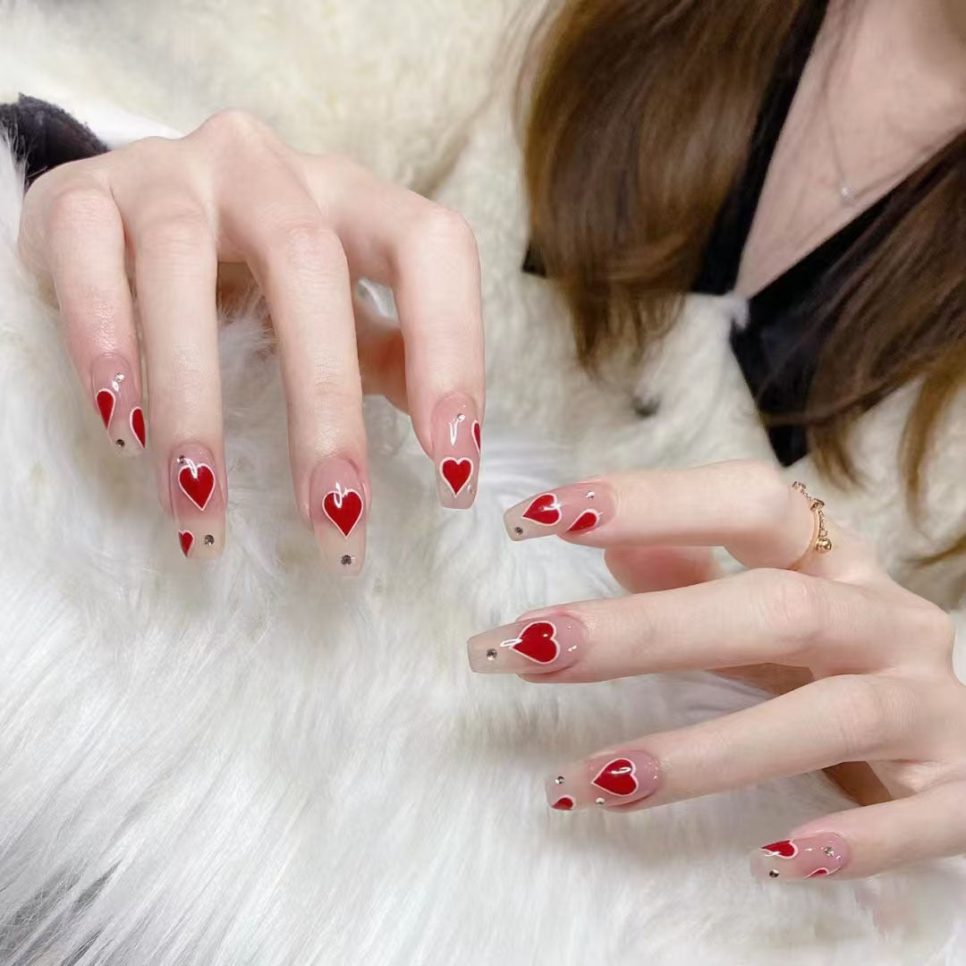 Heart-Patterned Gel Nail Art Kit