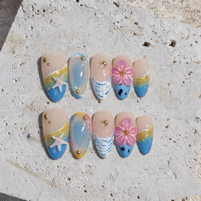Coastal Paradise Themed Press-On Nail Set