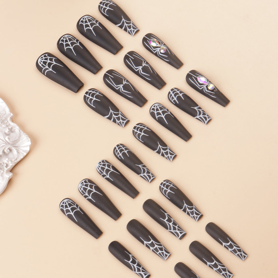 Artistic Spider-Themed Press-On Nails Kalsten