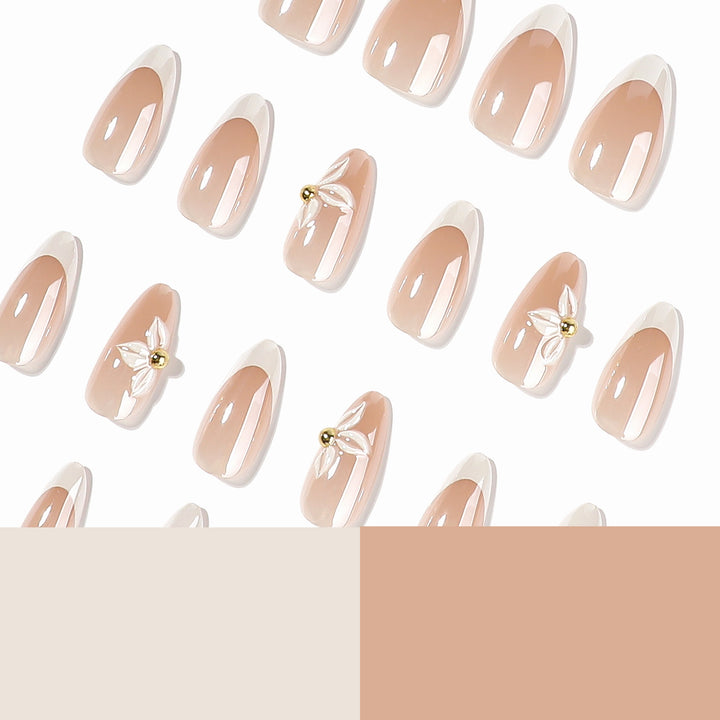 Artful stiletto nails with elegant floral design Kalsten