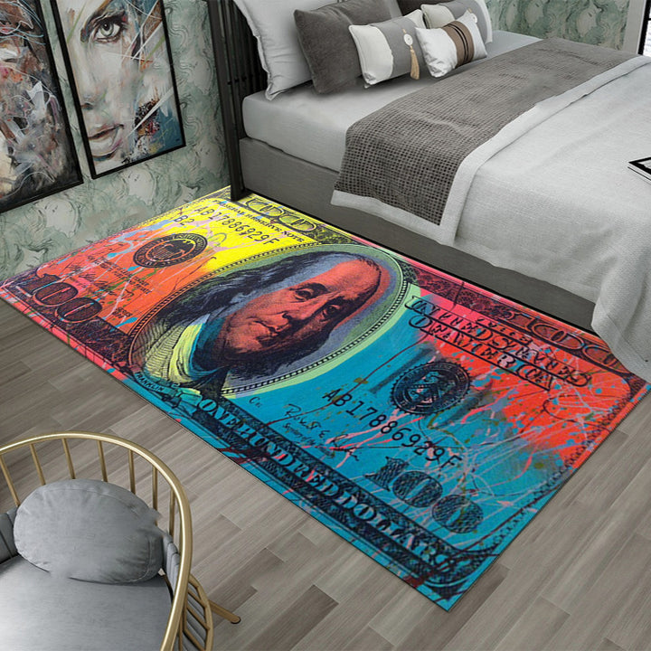 Dollar-Themed Decorative Area Rug