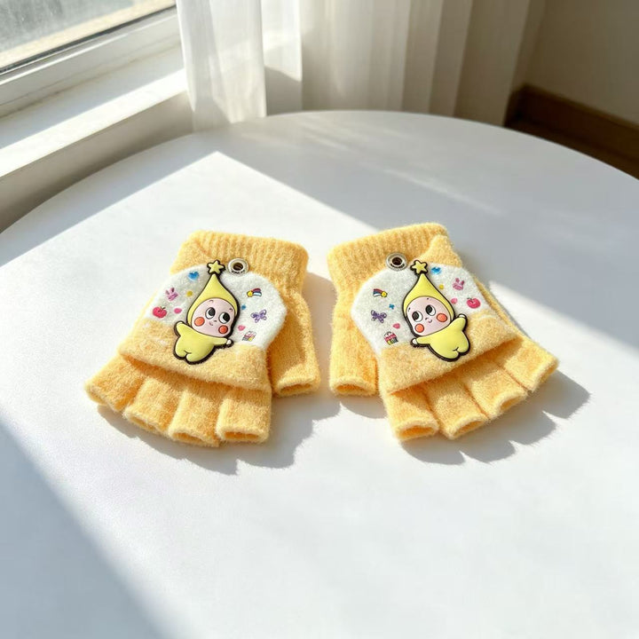 Cute Cartoon-Themed Fingerless Gloves Kalsten
