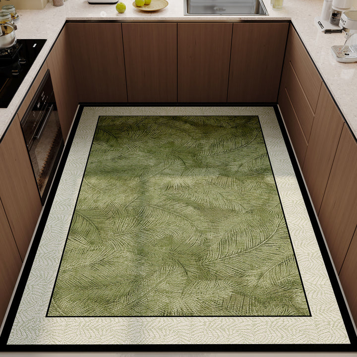 Luxurious Floral Print Kitchen Floor Mat
