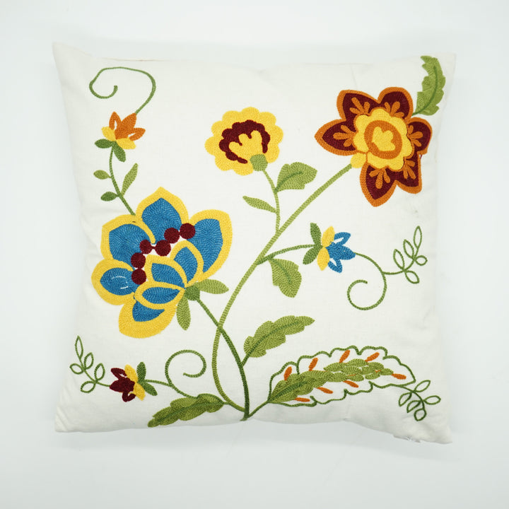Decorative Embroidered Bird Cushion