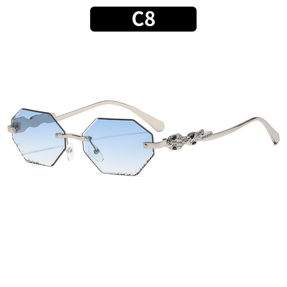 Ornate Octagonal Frame Sunglasses