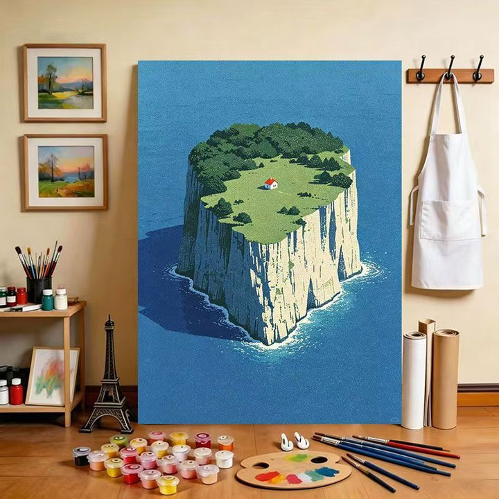 Tropical Island Landscape Canvas Art Print Kalsten