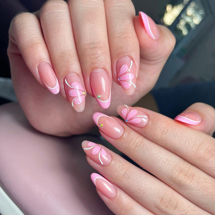 Artificial nail set with loving heart and star motifs Kalsten