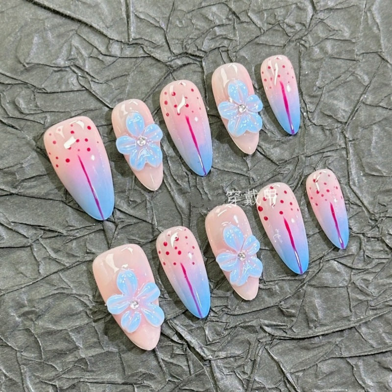 Artistic Floral-Embellished Press-On Nail Collection Kalsten