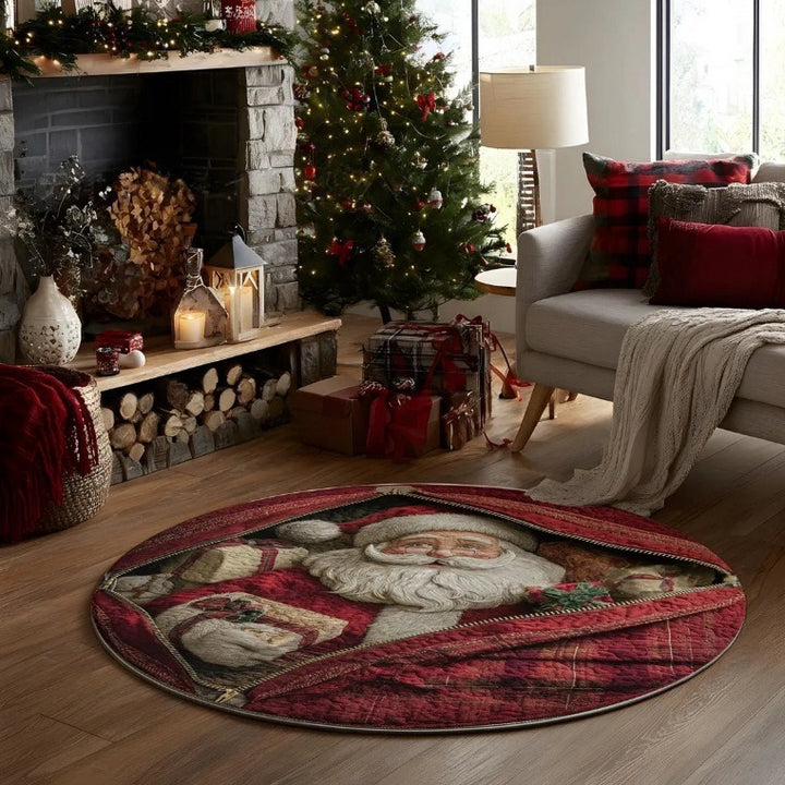 Christmas Santa Claus Themed Area Rug