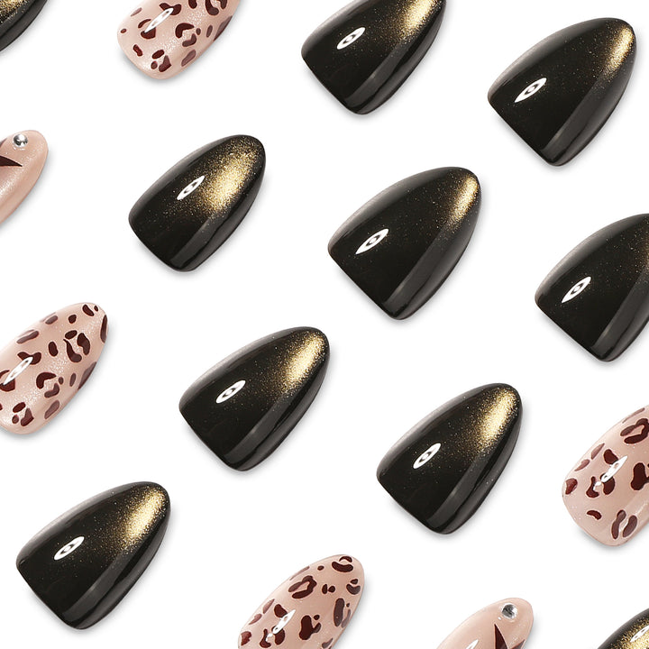 Artful Nail Extensions with Glamorous Leo Design Kalsten