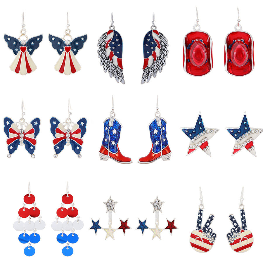 Women's unusual star-rose acrylic earrings with feather-light wearing comfort and fishhook closure Kalsten