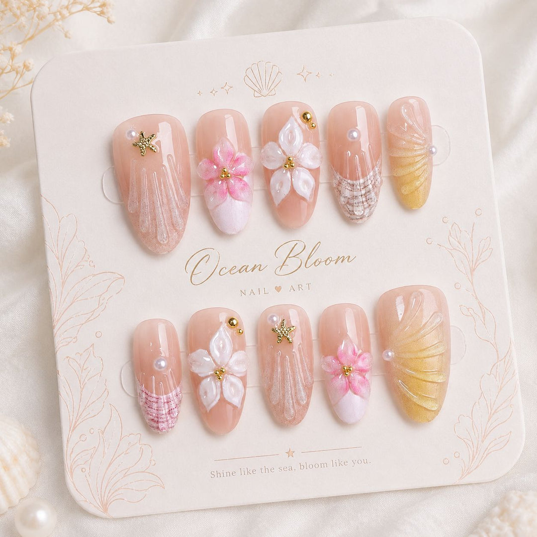 Premium Artifical Nails with Floral Designs Kalsten