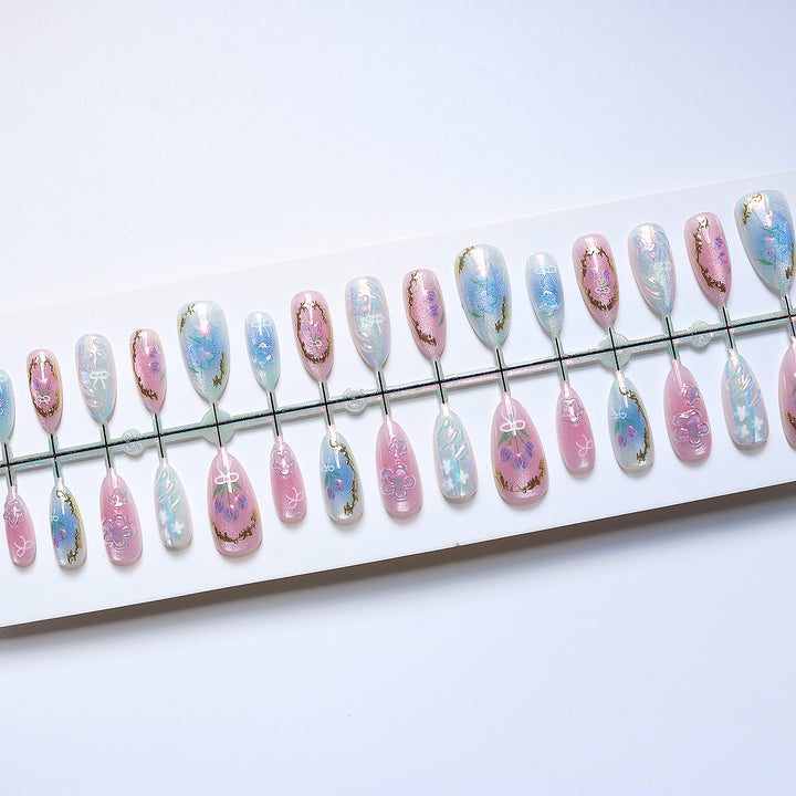 Seasonal Floral Press-On Nail Art Set Kalsten