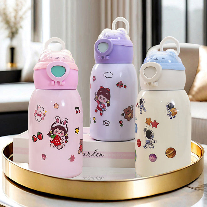Women's insulated drinking bottle with cute animal design and practical flip lid Kalsten