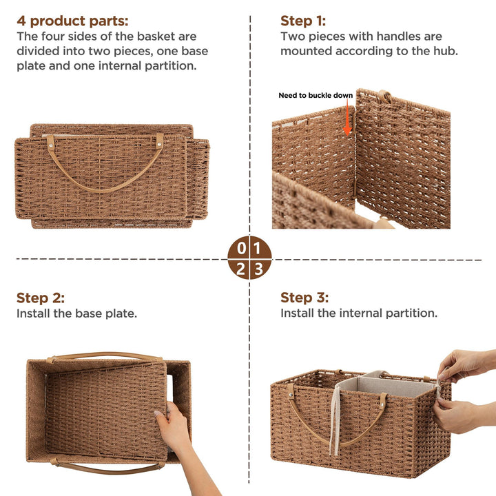 Multi-Compartment Storage Basket Kalsten