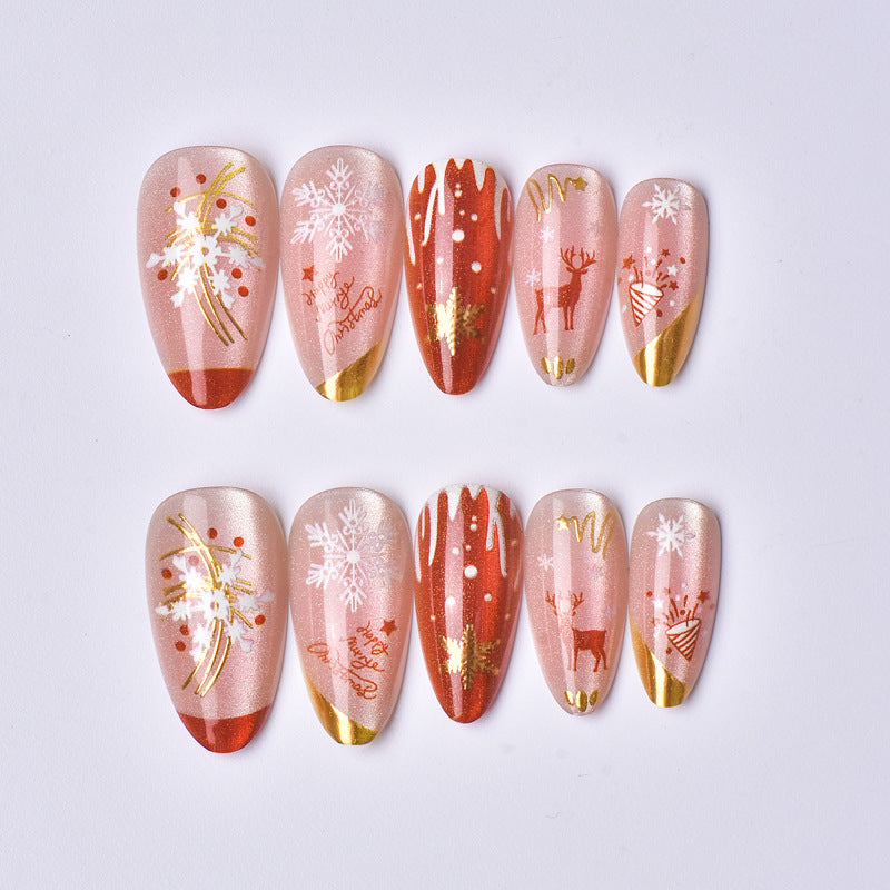 Festive Themed Christmas Press-On Nail Art Set