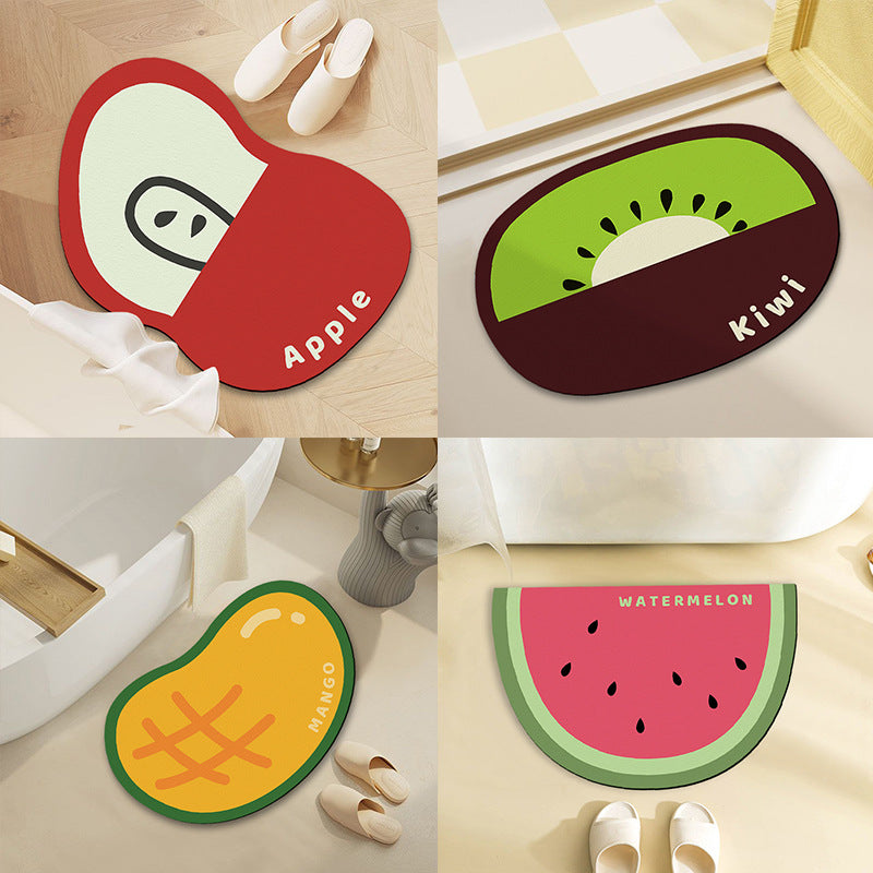 Mango-Shaped Decorative Floor Mat
