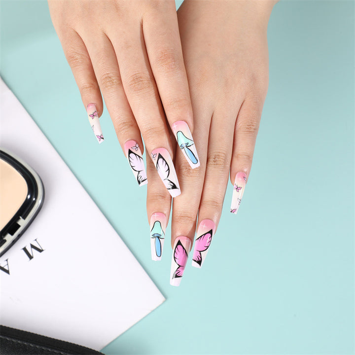 Artificial nails in elegant floral motif style Kalsten