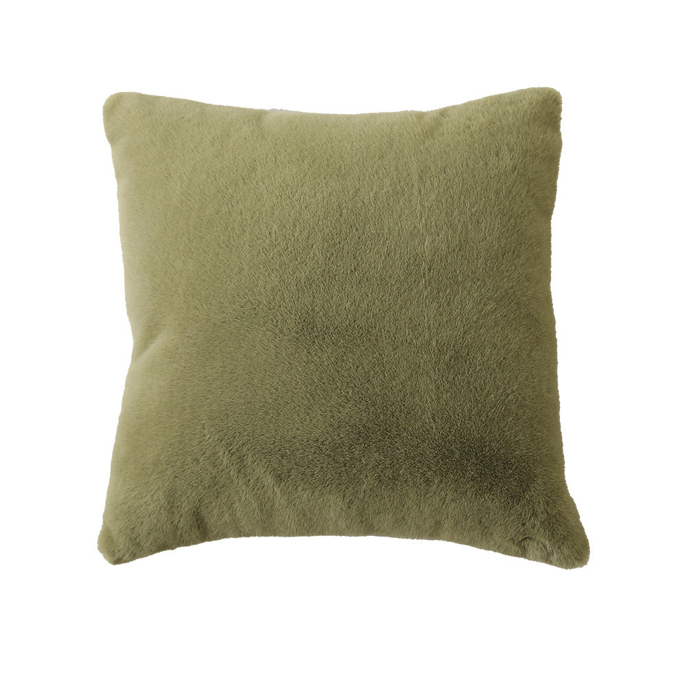 Plush pillow with artificial fur cover and cuddly inner foam filling Kalsten