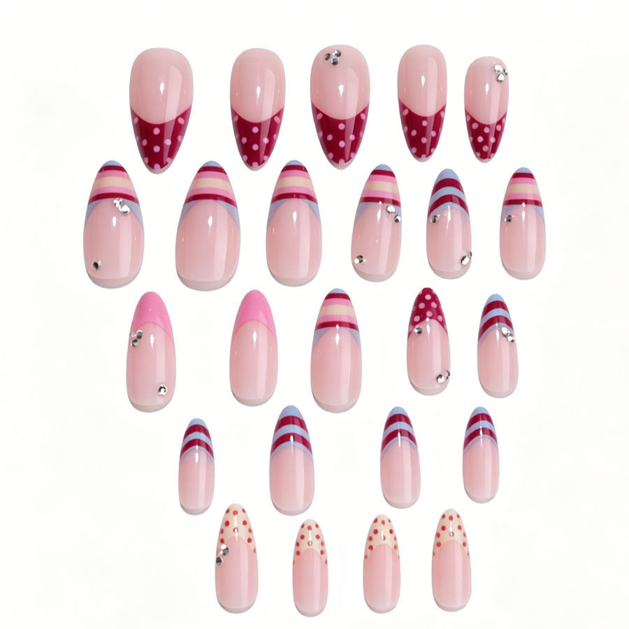 Artificial nail set with elegant 3D details and artistic design Kalsten