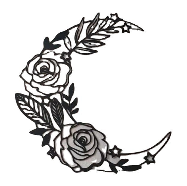Floral Moon Wall Art