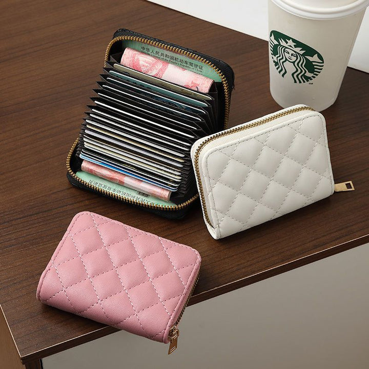 Quilted Zip Around Card Holder