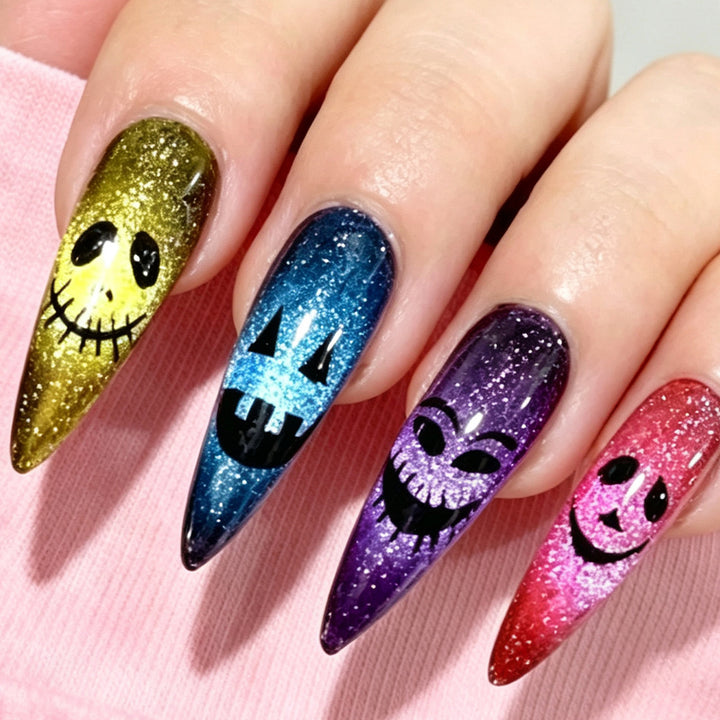 Halloween-Themed Glitter Nail Art Tips Kalsten