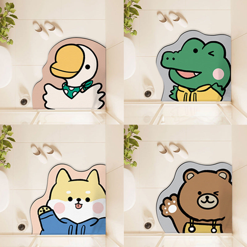 Cute Animal-Themed Bathroom Mat