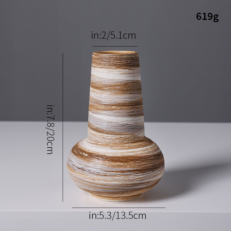Artistic Spiral Design Ceramic Vase Kalsten