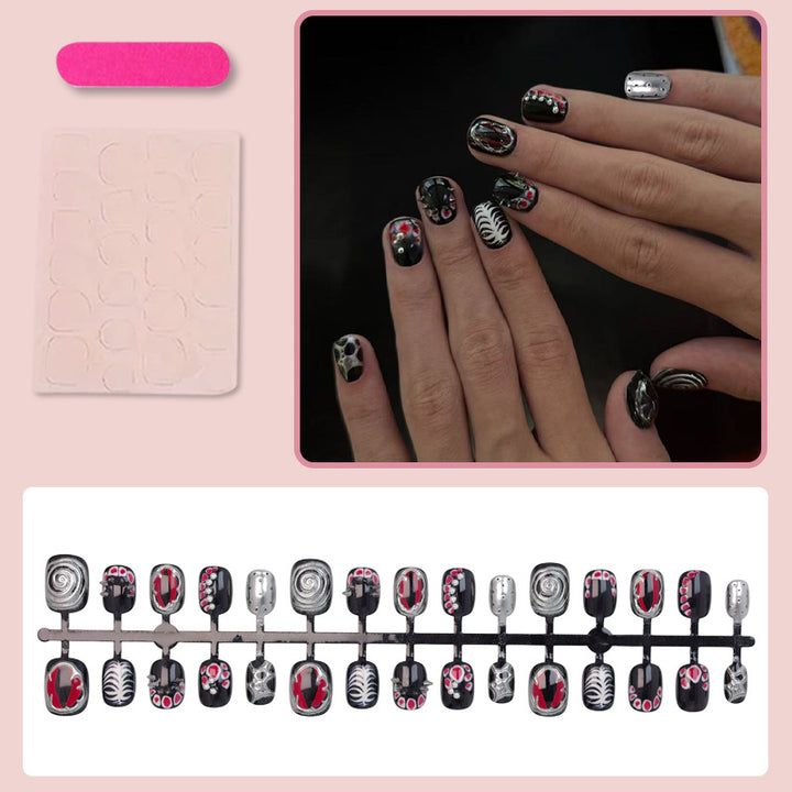 Artificial nail set with creative patterns and glamorous details Kalsten