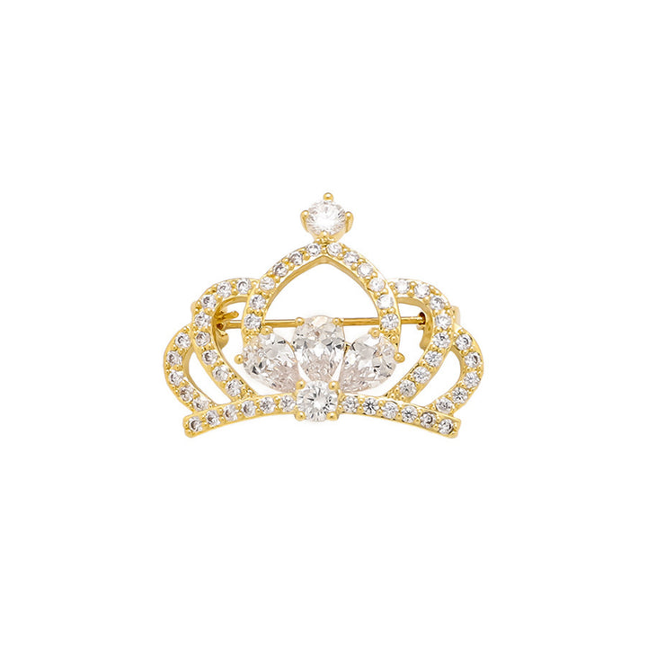 Glittering Crown Brooch Kalsten