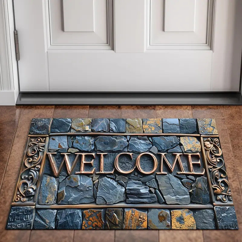 Decorative Half-Circle Door Mat