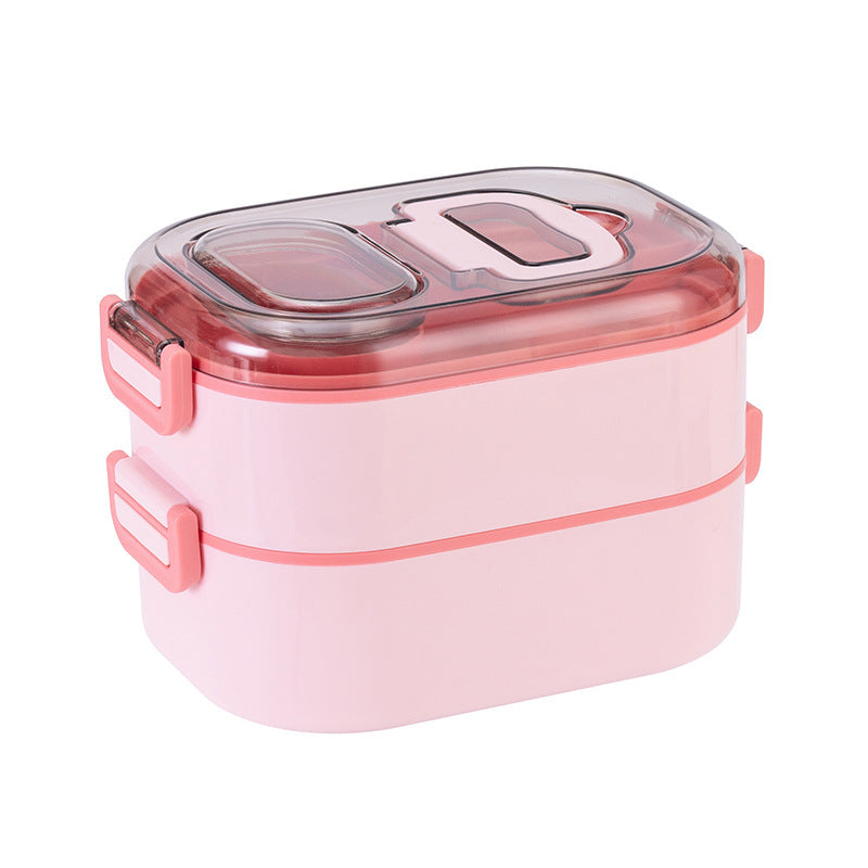 Multi-Compartment Food Storage Container with Secure Locking Lid