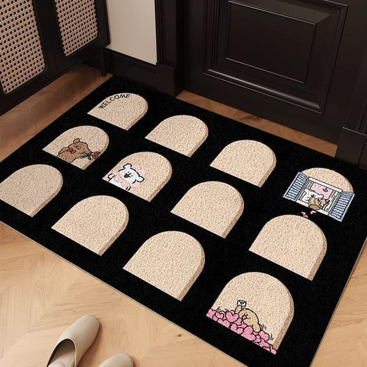 Playful Dog-Themed Entrance Mat