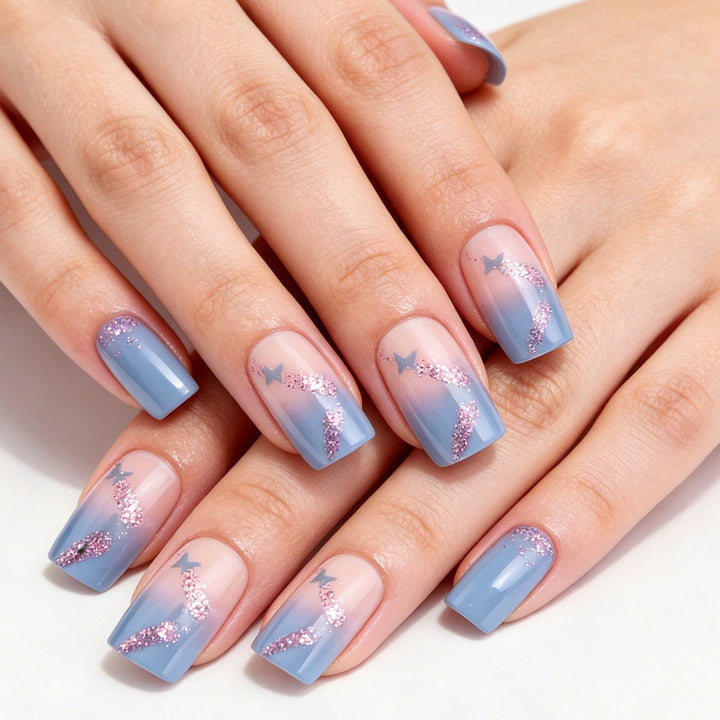 Artistic Glitter Ombre Press-On Nails Kalsten