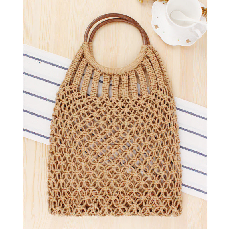 Handbag with Woven Design and Inner Pocket Kalsten