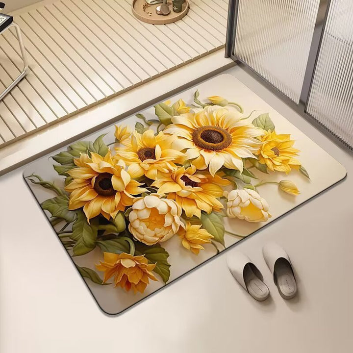Floral Print Area Mat Kalsten