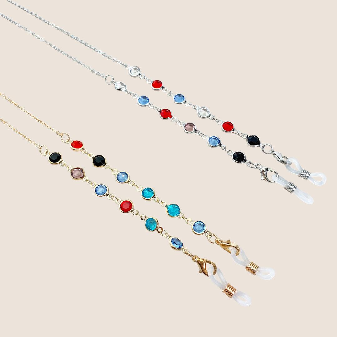 Decorative Colorful Crystal Eyewear Chain Kalsten