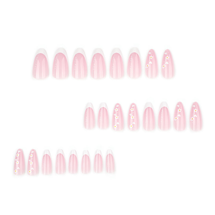 Artful Nail Extensions with Delicate Floral Patterns Kalsten