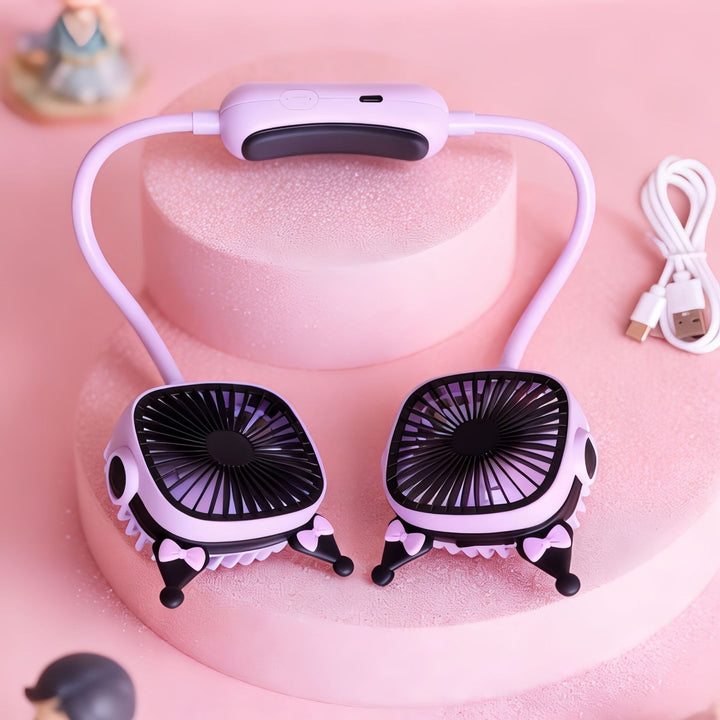 Women's Portable Neck Fan with Flexible Design Kalsten