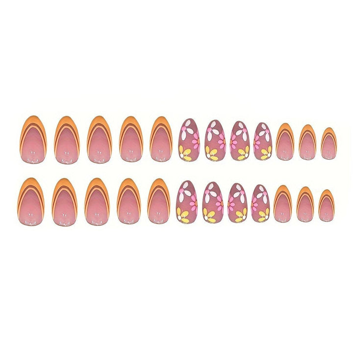 Decorative Floral Themed Press-On Nails Kalsten
