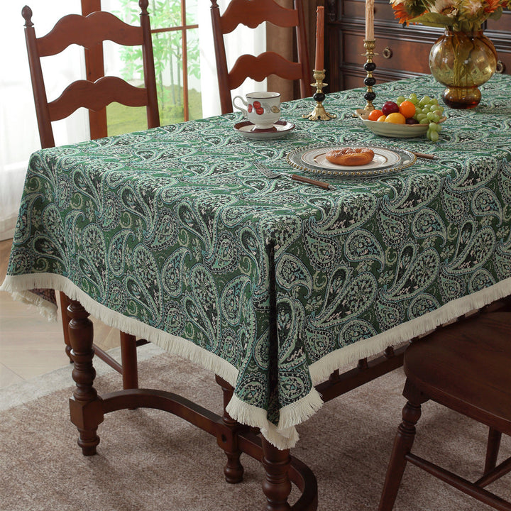 Classic Floral Embroidered Tablecloth